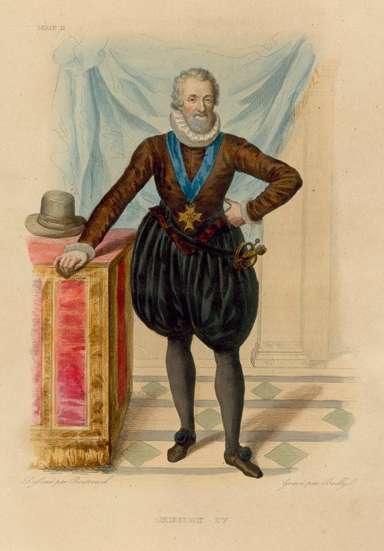 Henrik IV (színes metszet) alkotó: French School