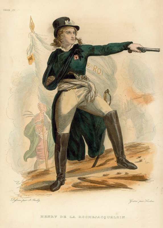 Henry de la Rochejacquelein (színes metszet) alkotó: French School