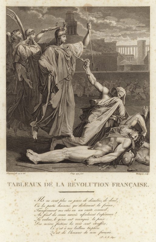A francia forradalom történelmi festményei alkotó: French School