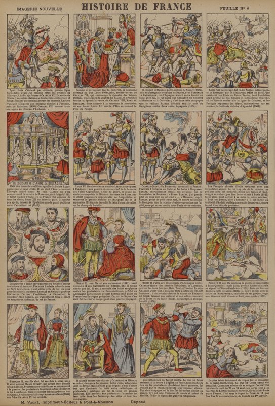 Franciaország története VIII. Károly halálától a Szent Bertalan-napi mészárlásig (színes litográfia) alkotó: French School