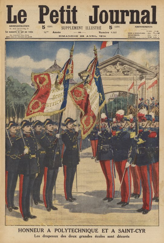 Az Ecole Polytechnique és az Ecole Speciale Militaire de Saint-Cyr kitüntetése (színes litó) alkotó: French School