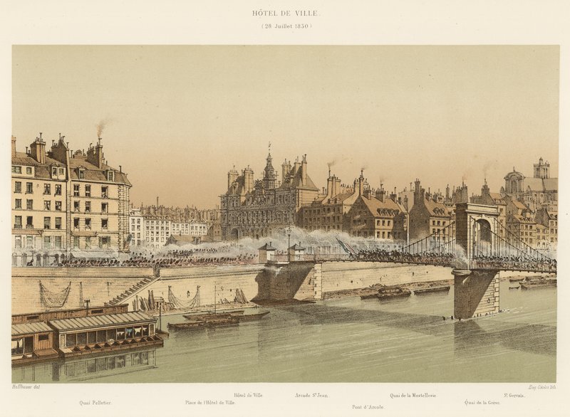 Városháza, 1830. július 28 alkotó: French School