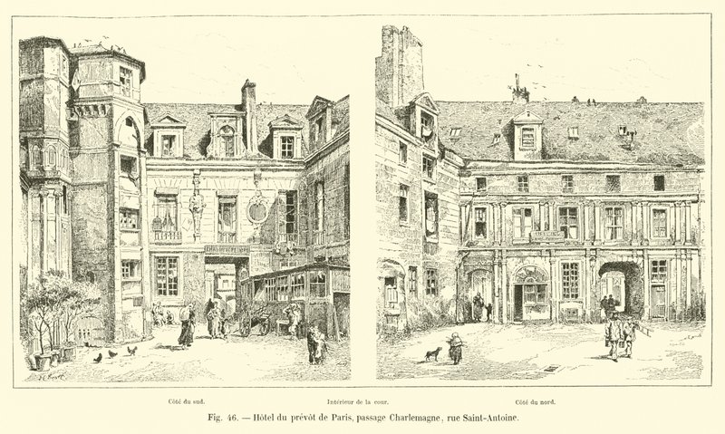 Hotel du prevot de Paris, passage Charlemagne, rue Saint-Antoine alkotó: French School