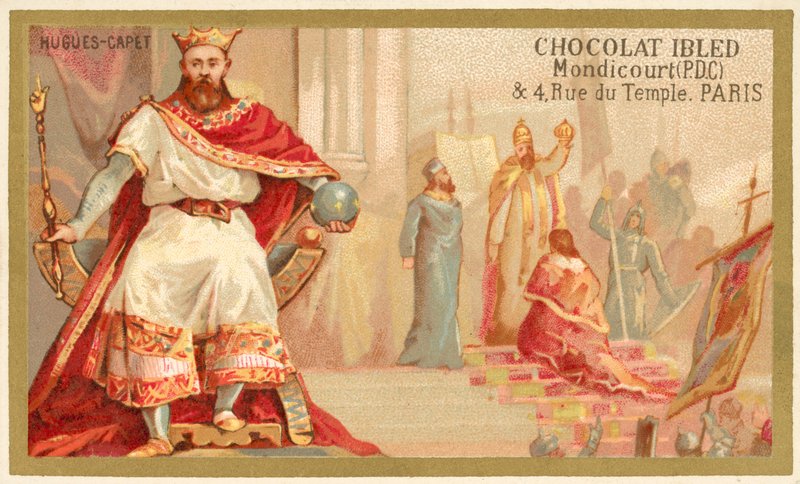 Hugh Capet, a frankok királya (chromolitho) alkotó: French School