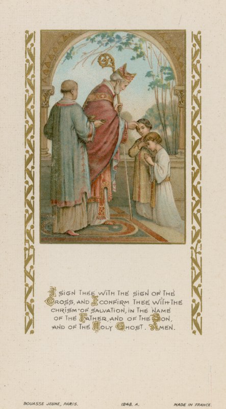 A kereszt jelével írlak alá (chromolitho) alkotó: French School