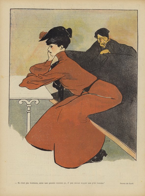 Illusztráció a Le Rire-hez (színes litó) alkotó: French School