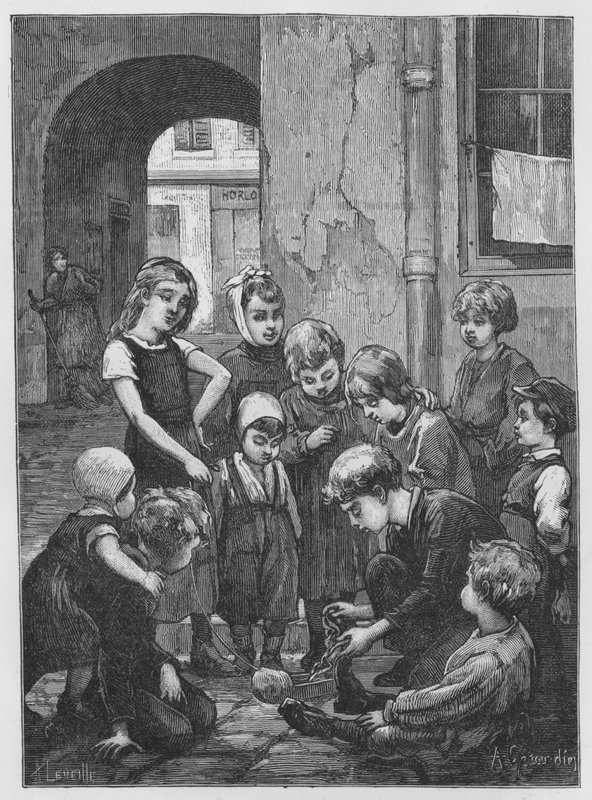 Illusztráció az Assommoirhoz, egy valósághű regényhez, Emile Zola (metszet) alkotó: French School