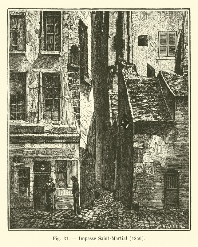 Saint-Martial zsákutca, 1850 alkotó: French School