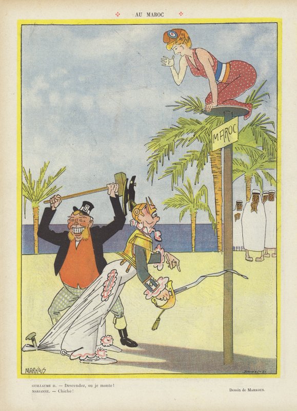 Marokkóban. Illusztráció a Le Rire-hez (színes litó) alkotó: French School