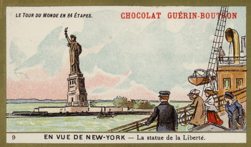 New York szemében - a Szabadság-szobor (chromolitho) alkotó: French School