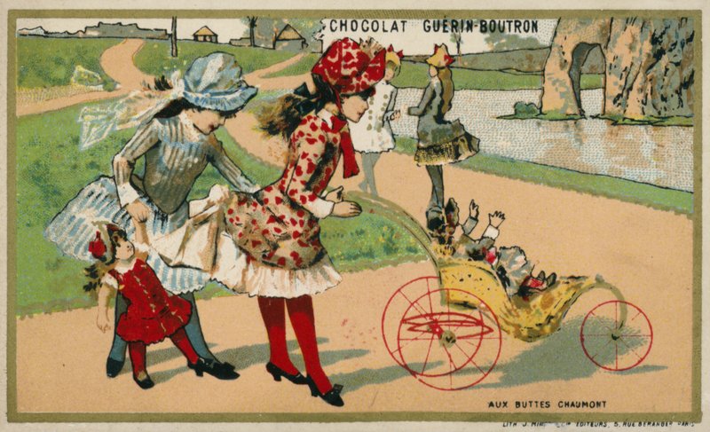 A Parc des Buttes Chaumont, Párizs (chromolitho) alkotó: French School