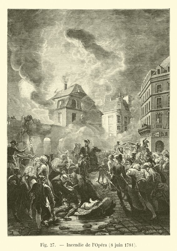 Tűz az Operában, 1781. június 8 alkotó: French School