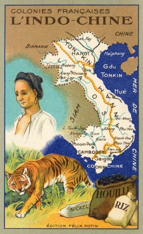 Indokína (chromolitho) alkotó: French School