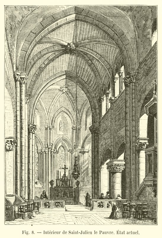 Saint-Julien le Pauvre belseje, jelenlegi állapota alkotó: French School