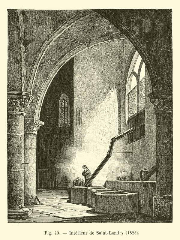 Saint-Landry belseje, 1825 alkotó: French School