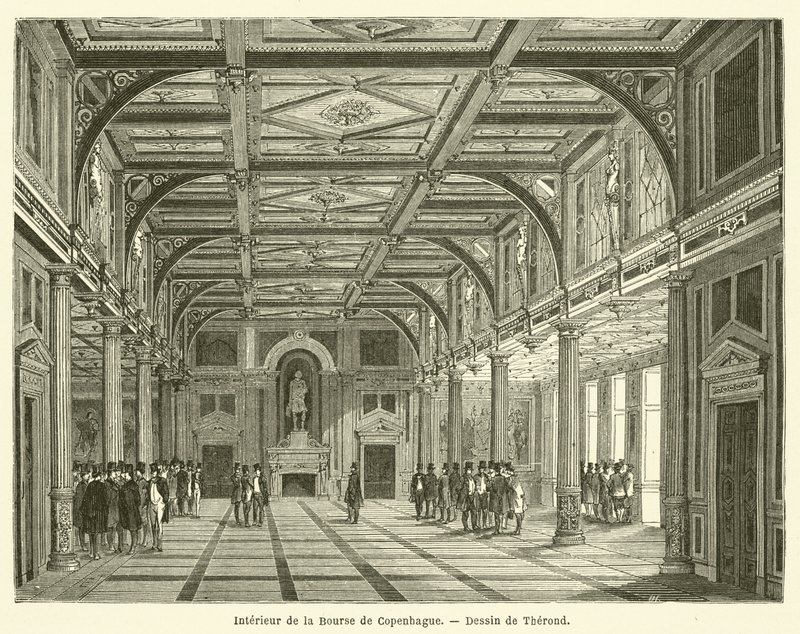A koppenhágai tőzsde belseje alkotó: French School