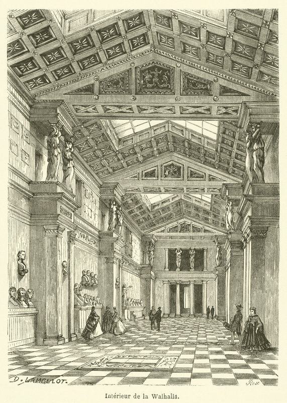 Interior de la Valhalla (metszet) alkotó: French School