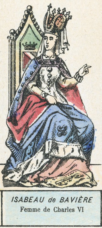 Bajor Izabella, VI. Károly felesége (színes metszet) alkotó: French School