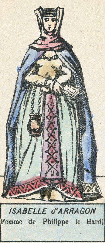 Arragóniai Izabella, Merész Fülöp felesége (színes metszet) alkotó: French School
