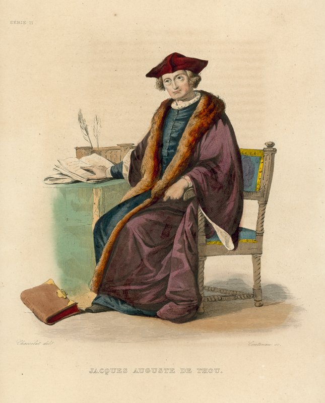Jacques Auguste de Thou (színes metszet) alkotó: French School