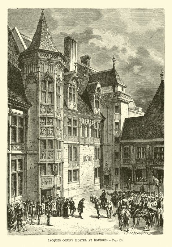 Jacques Coeurs szálló Bourges-ban alkotó: French School