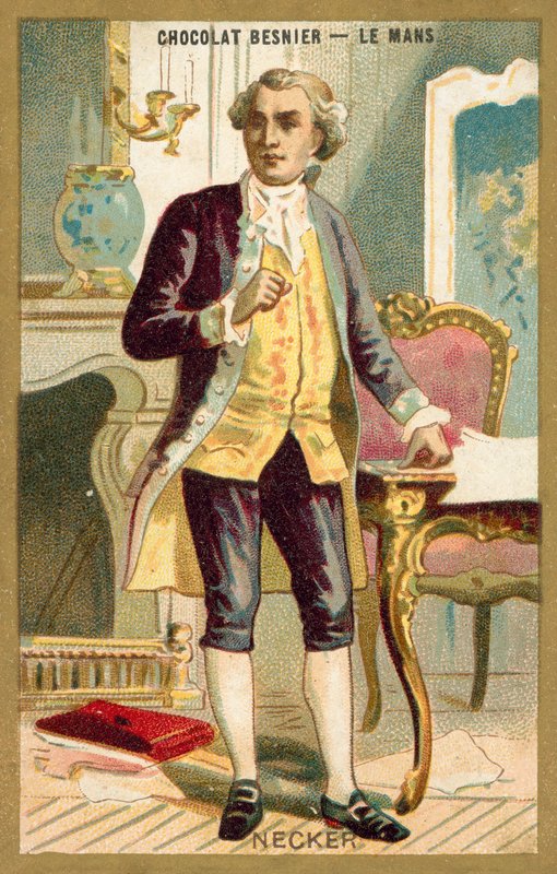 Jacques Necker, svájci születésű francia bankár és államférfi (chromolitho) alkotó: French School