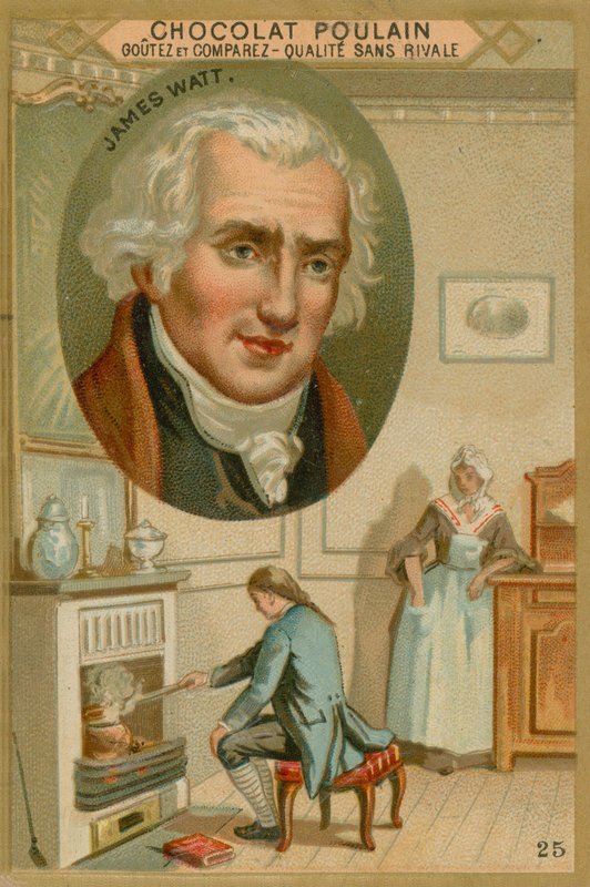 James Watt, Chocolat Poulain kereskedelmi kártya alkotó: French School