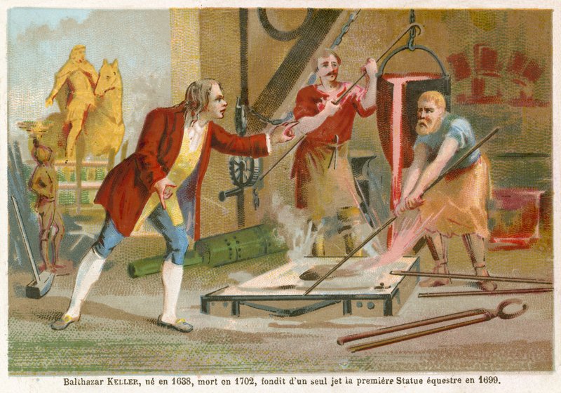 Jean-Balthazar Keller az első lovasszobrot öntötte 1699-ben. alkotó: French School