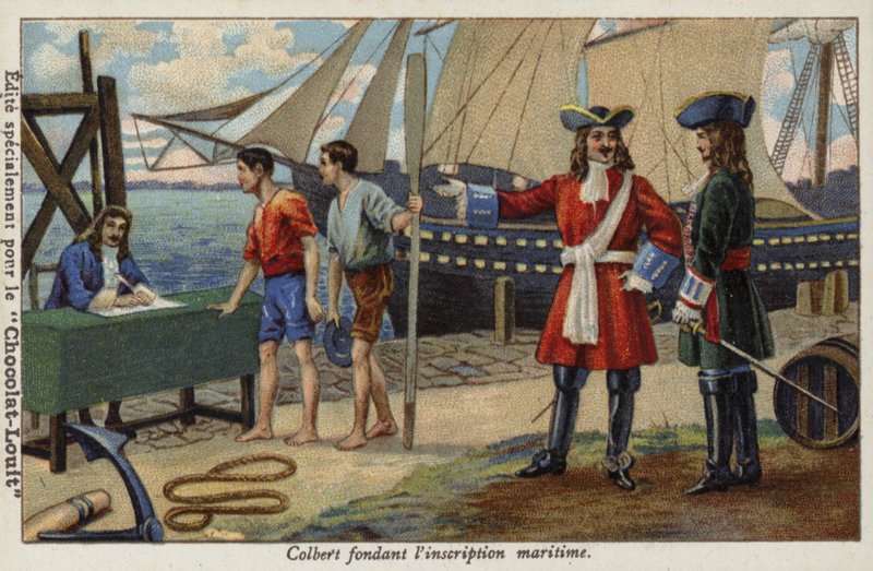 Jean-Baptiste Colbert létrehozta a francia haditengerészeti nyilvántartást, 17. század alkotó: French School