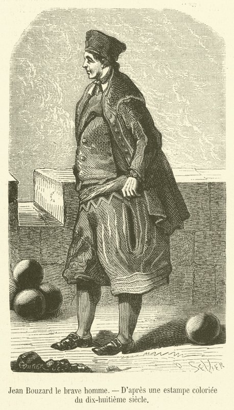 Jean Bouzard, a bátor ember (metszet) alkotó: French School