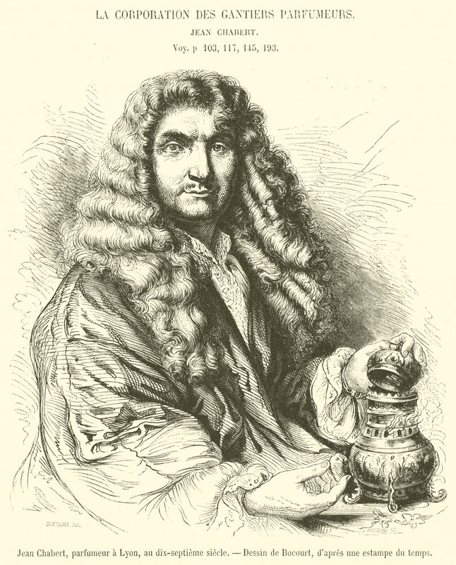 Jean Chabert, parfümőr Lyonban, a XVII. században (metszet) alkotó: French School