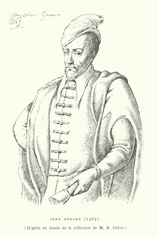 Jean Goujon francia reneszánsz szobrász és építész (metszet) alkotó: French School
