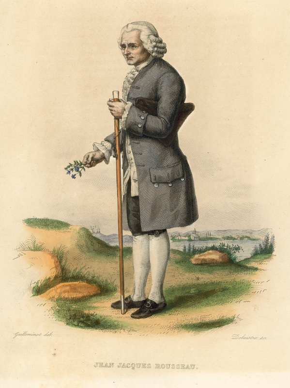 Jean Jacques Rousseau (színes metszet) alkotó: French School