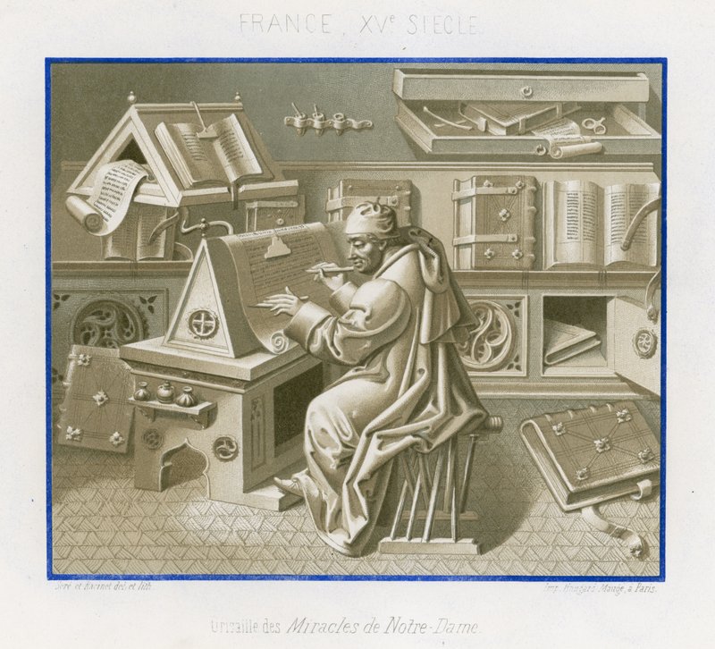 Jean Mielot a scriptoriumban alkotó: French School