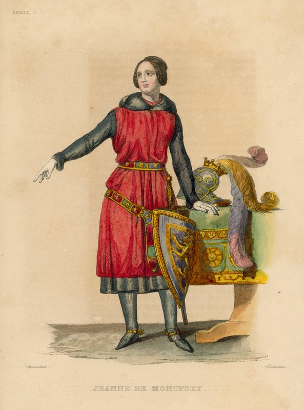 Jeanne de Montfort (színes metszet) alkotó: French School