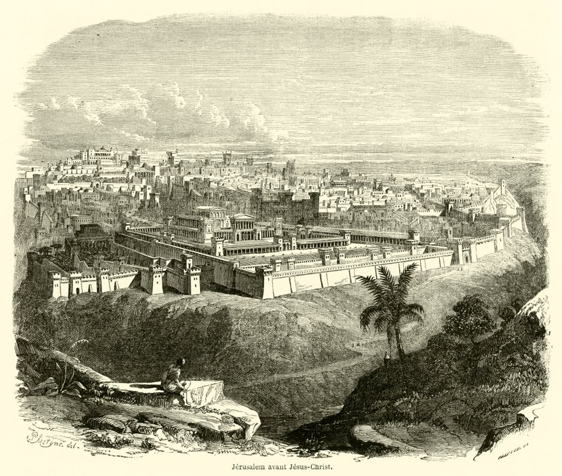 Jeruzsálemi avant Jézus Krisztus (metszet) alkotó: French School