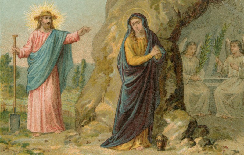 Jézus Krisztus kertészként jelenik meg feltámadása után alkotó: French School