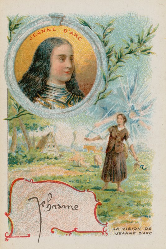 Jeanne of Arc látomásának ábrázolásával alkotó: French School