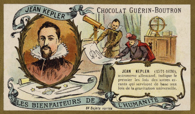 Johannes Kepler német csillagász (chromolitho) alkotó: French School