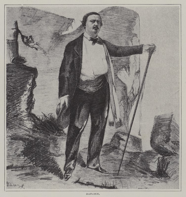 Joseph Darcier francia énekes, színész és zeneszerző (litho) alkotó: French School