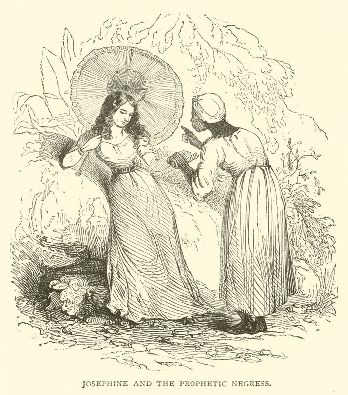 Josephine és a prófétai fekete nő (metszet) alkotó: French School
