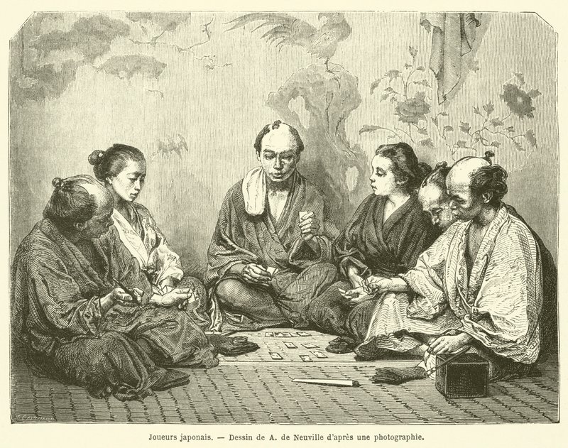 Japán játékosok (metszet) alkotó: French School