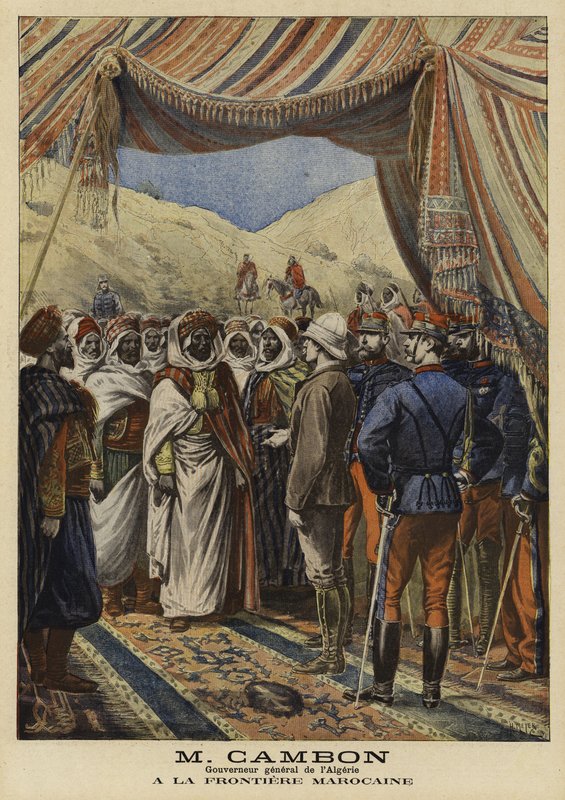 Jules Cambon, Algéria francia főkormányzója a marokkói határon, 1897 alkotó: French School