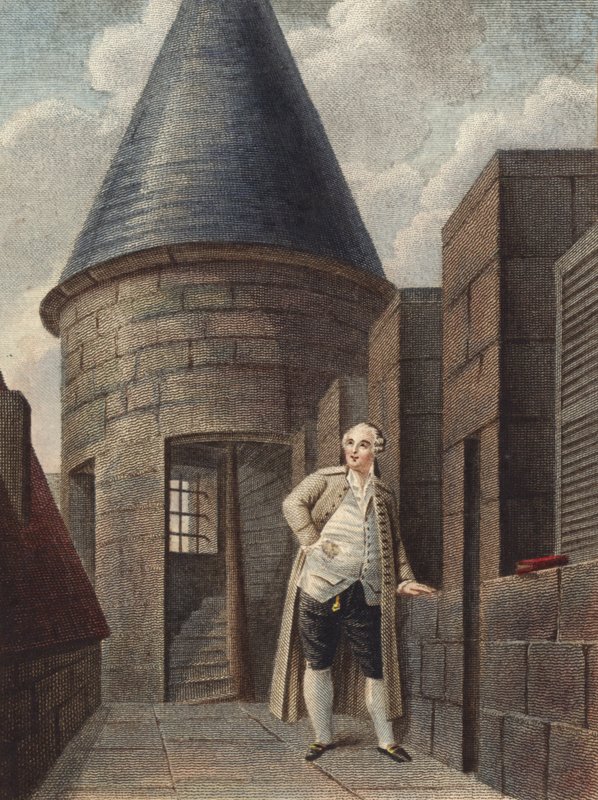 XVI. Lajos francia király a párizsi Temple Tower tetején alkotó: French School