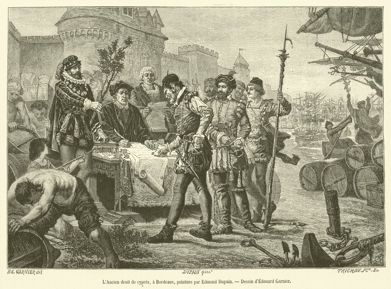 A ciprusok régi törvénye, Bordeaux (metszet) alkotó: French School