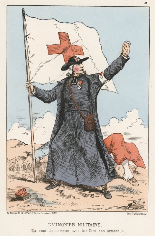 A katonai lelkész (színes metszet) alkotó: French School