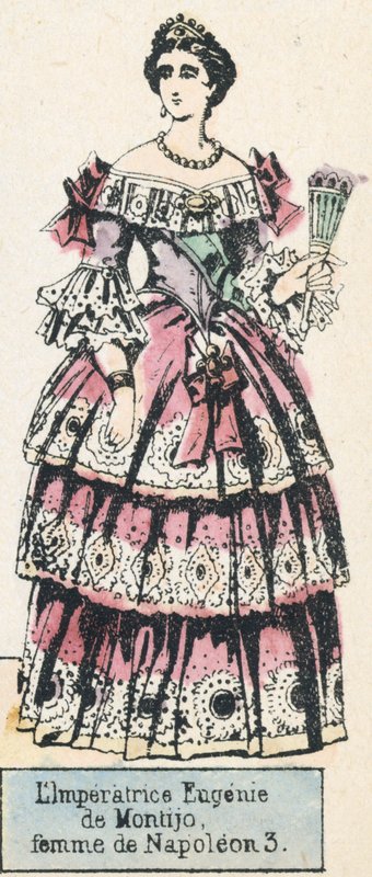 Eugenie de Montijo császárné, Napóleon 3 felesége (színes metszet) alkotó: French School
