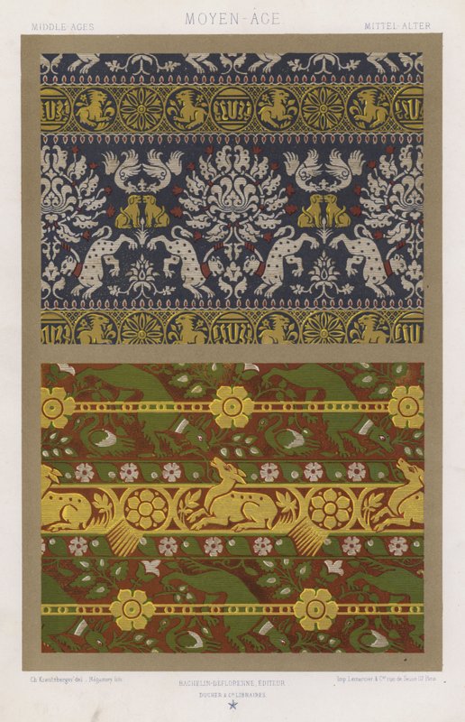 A szövetek dísze: középkor, középkor, Mittel-Alter (színes litó) alkotó: French School