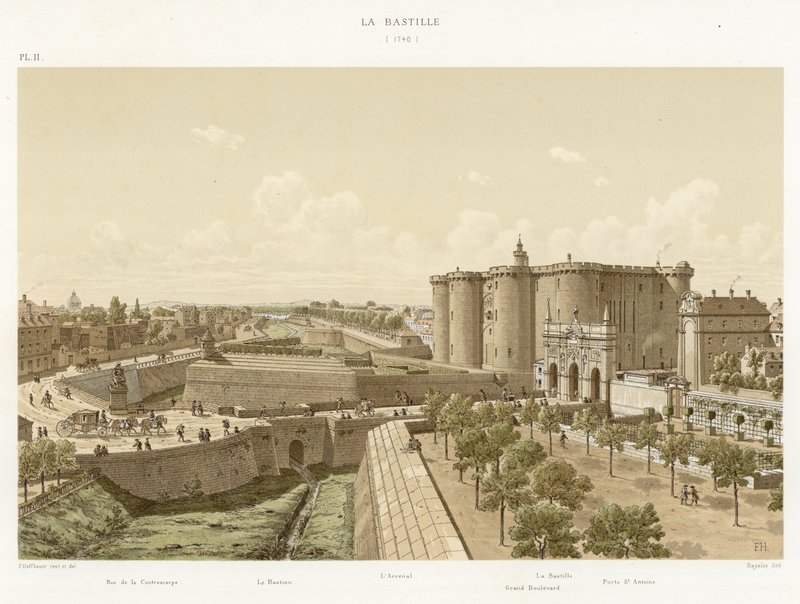 A Bastille, 1740 alkotó: French School