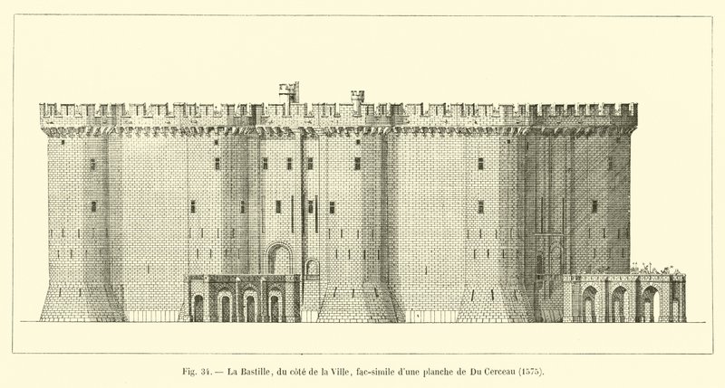 La Bastide, a város felől, Du Cerceau 1575-ös tányérjának fakszimile alkotó: French School